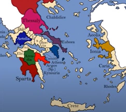 Historical Map Of Greece 570 BCE 